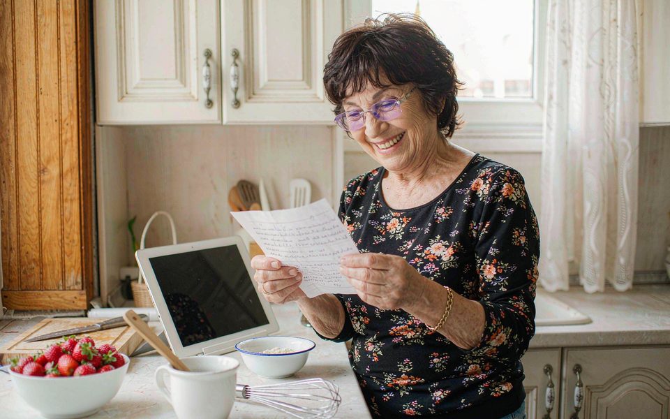 Reading recipes comfortably